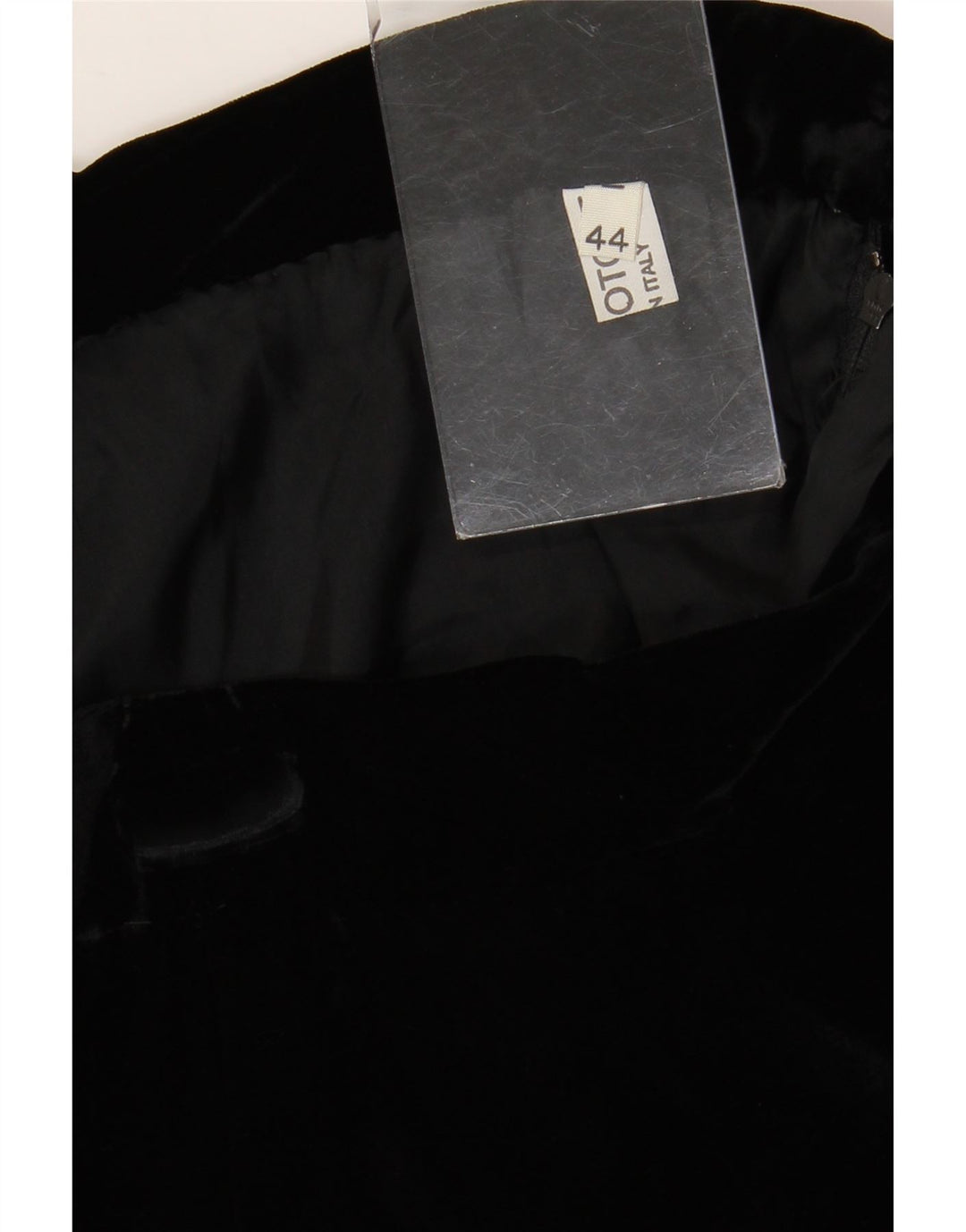 Vintage Damen Rüschenrock IT 44 Medium W26 Schwarz Colourblock Baumwolle