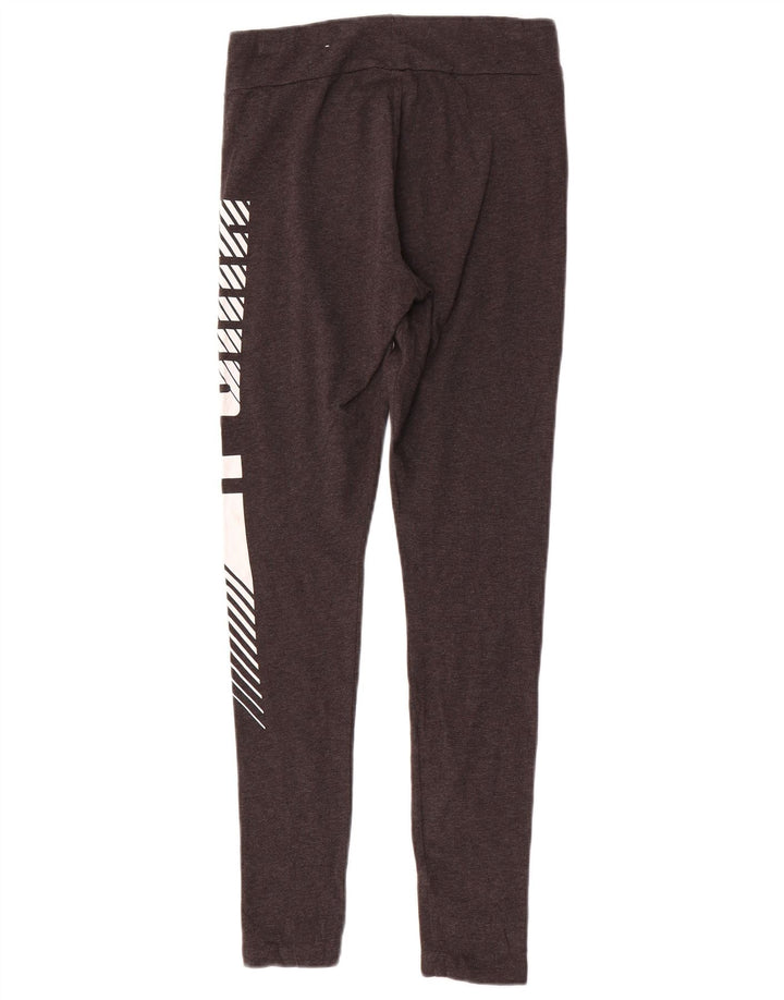 Puma Womens Graphic Leggings UK 10 Small Graue Baumwolle