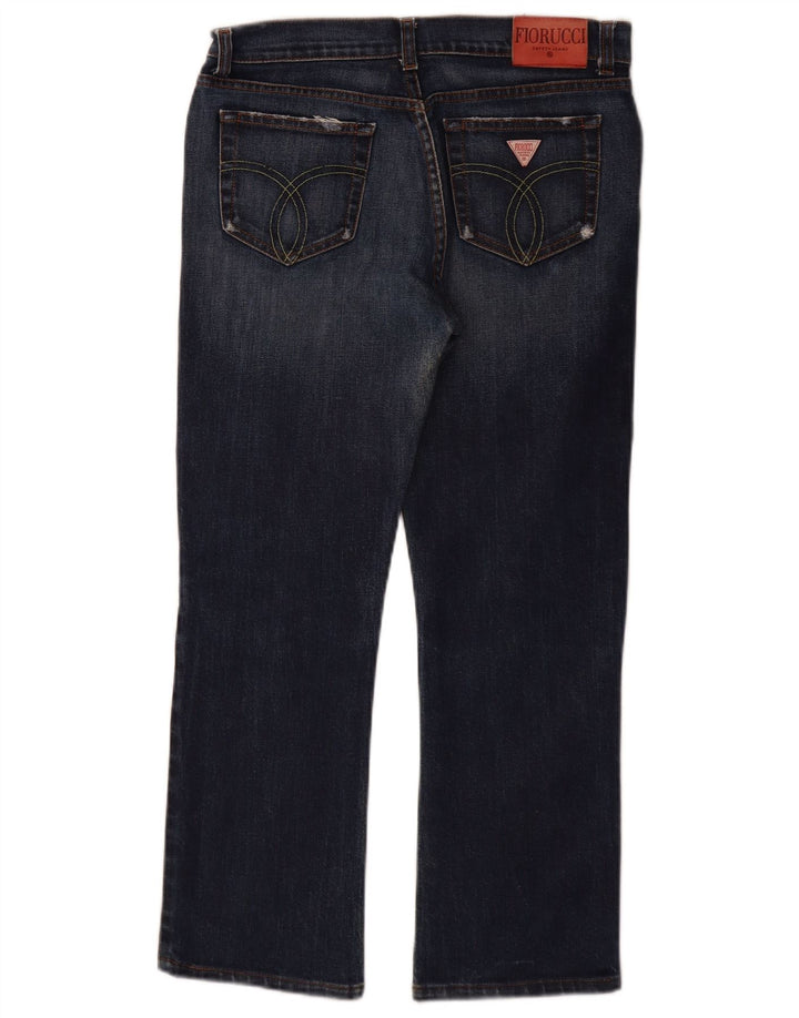 Fiorucci Damen Straight Jeans W30 L27 Blaue Baumwolle