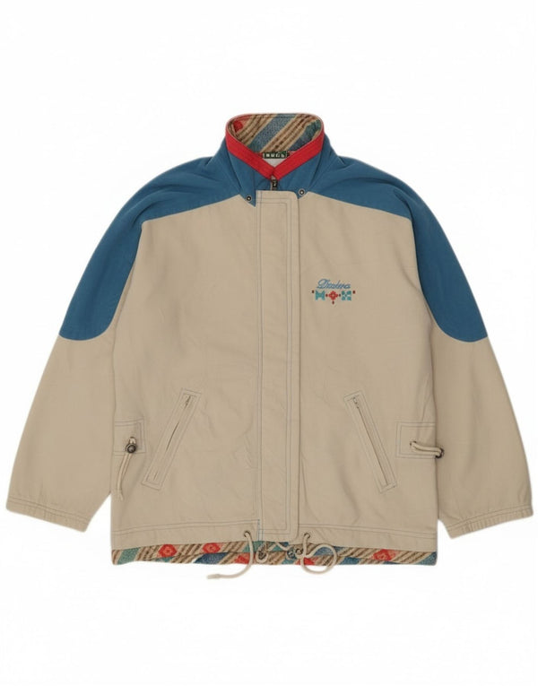 Diadora Damen-Trainingsanzug-Top-Jacke, UK 10, Small, gebrochenes Weiß, Farbblock