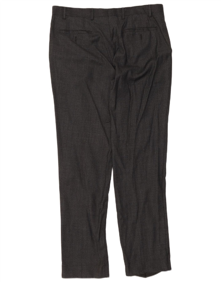Marks & Spencer Herren Autograph Gerade Anzughose W36 L33 Graue Wolle
