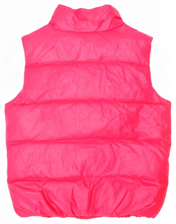 Benetton Wattierte Weste für Mädchen, 8–9 Jahre, groß, rosa, Polyester