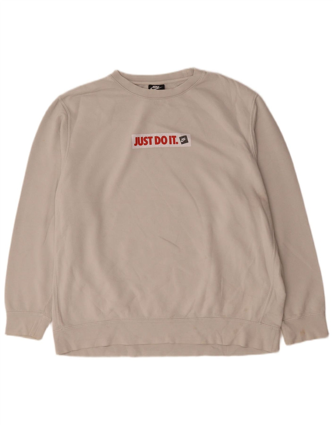 Nike Herren-Sweatshirt mit Grafik, 2XL, weiße Baumwolle