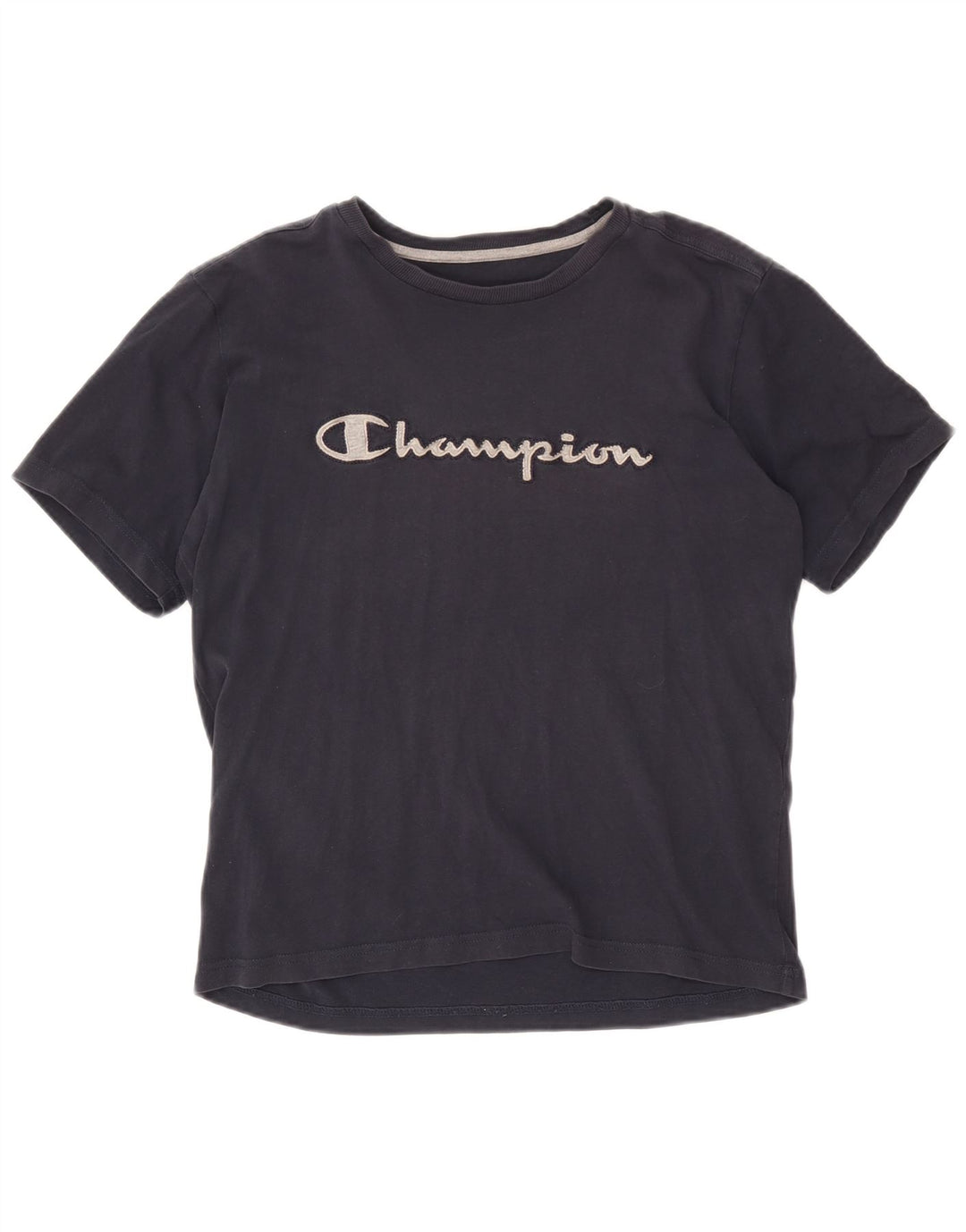 Champion Damen Grafik-T-Shirt-Oberteil UK 14 Medium Marineblau