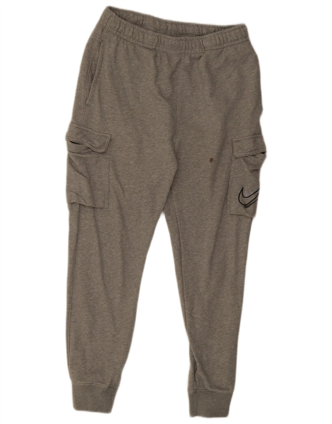 Nike Herren-Cargo-Trainingshose mit grafischem Muster, mittelgraue Baumwolle