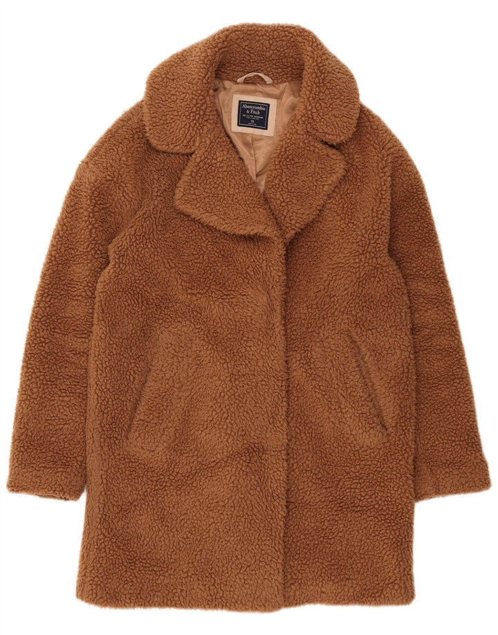 Abercrombie & Fitch Damen-Overcoat „Teddy“ in Übergröße, UK 6, XS, Braun, Polyester