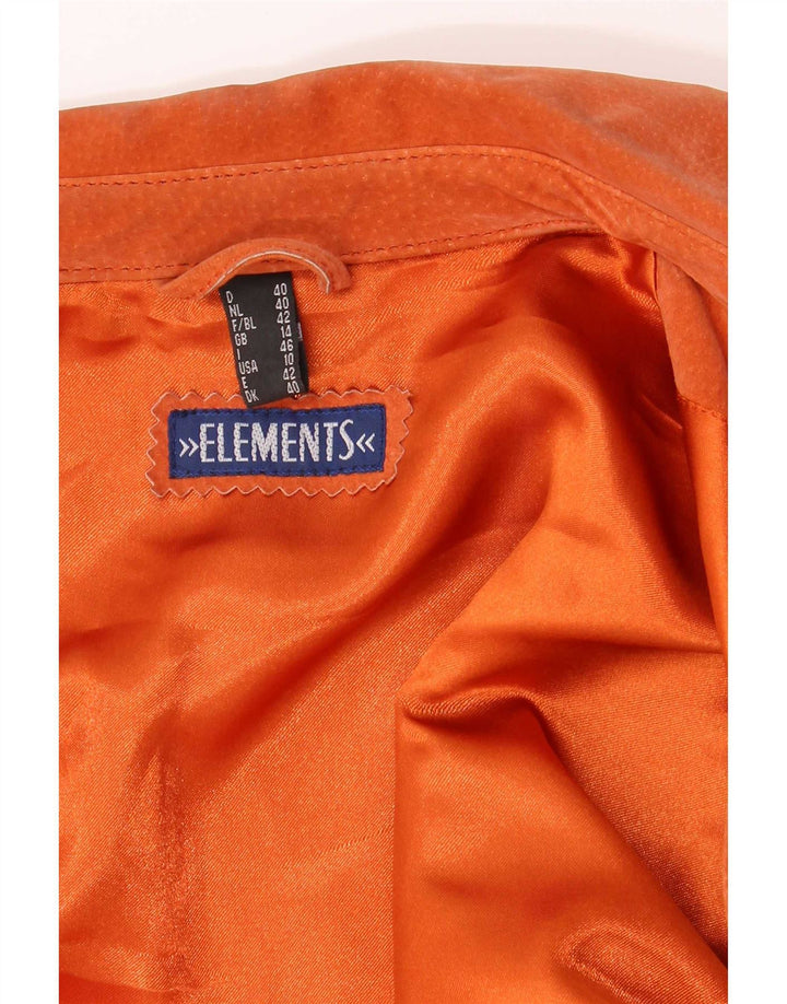 Elements Damen Wildlederjacke UK 14 Large Orange Leder