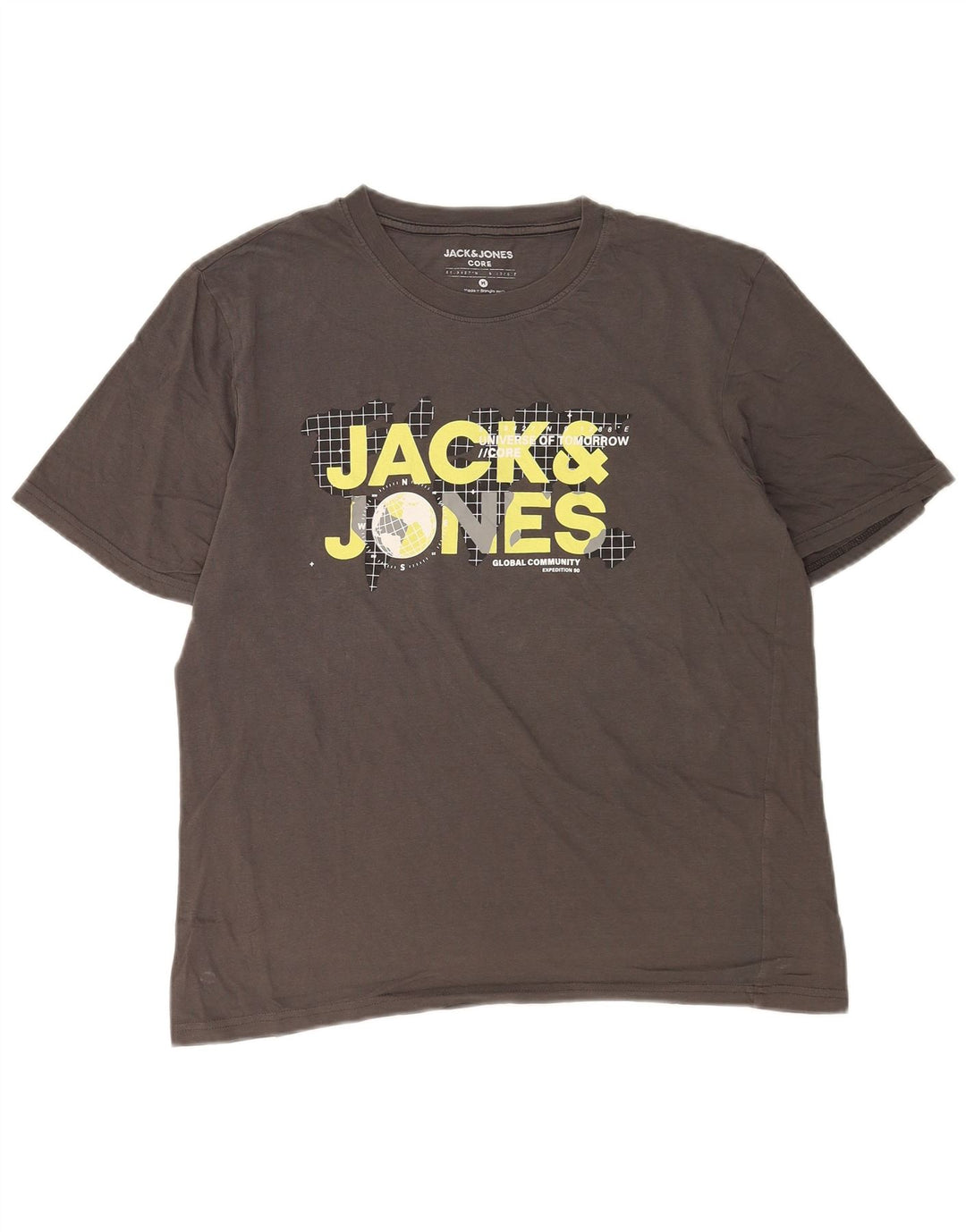 Jack & Jones Herren Grafik-T-Shirt-Oberteil Mittelgrau