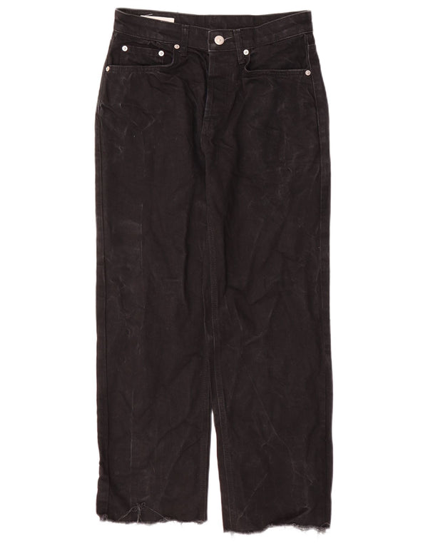 Zara Herren Straight Jeans EU 38 Small W30 L27 Schwarze Baumwolle