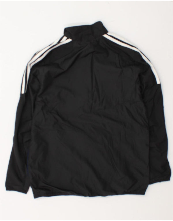 Adidas Jungen Grafik-Trainingsanzug-Top-Jacke, 13–14 Jahre, schwarzes Polyester