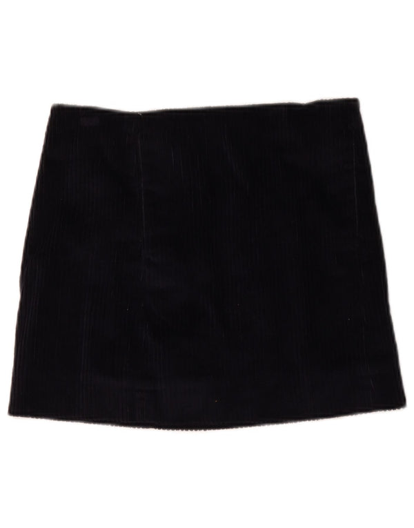 Cos Damen Mini-Cordrock EU 34 XS W30 Schwarze Baumwolle