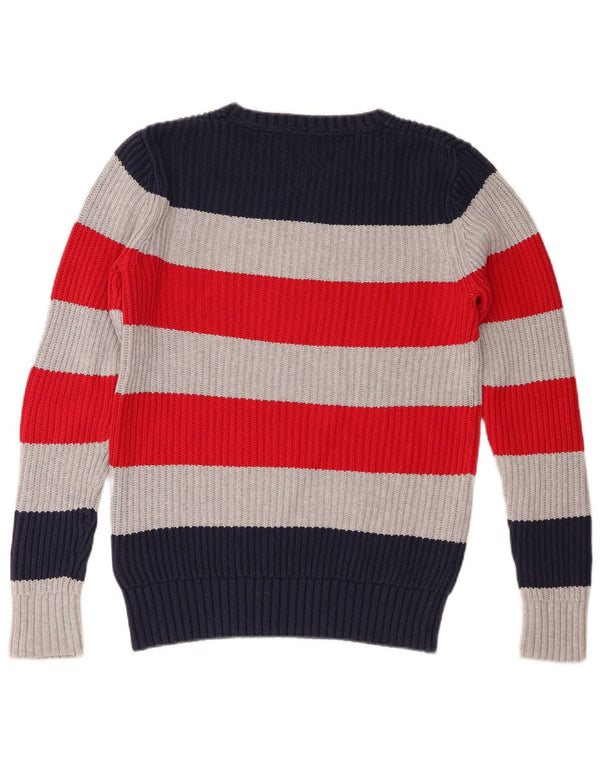 Tommy Hilfiger Boys Crew Neck Jumper Sweater 13-14 Years Navy Blue Striped