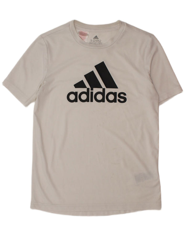 ADIDAS Grafik-T-Shirt für Jungen, 11–12 Jahre, weißes Polyester