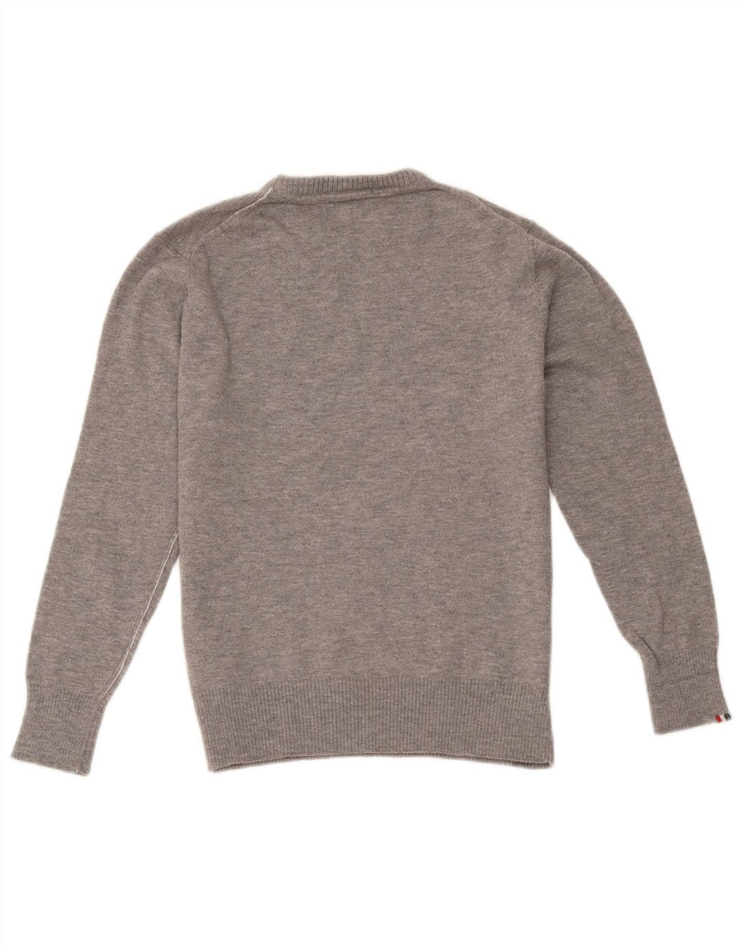 Napapijri Herren Geographic Pullover mit Rundhalsausschnitt, Größe S, graue Wolle