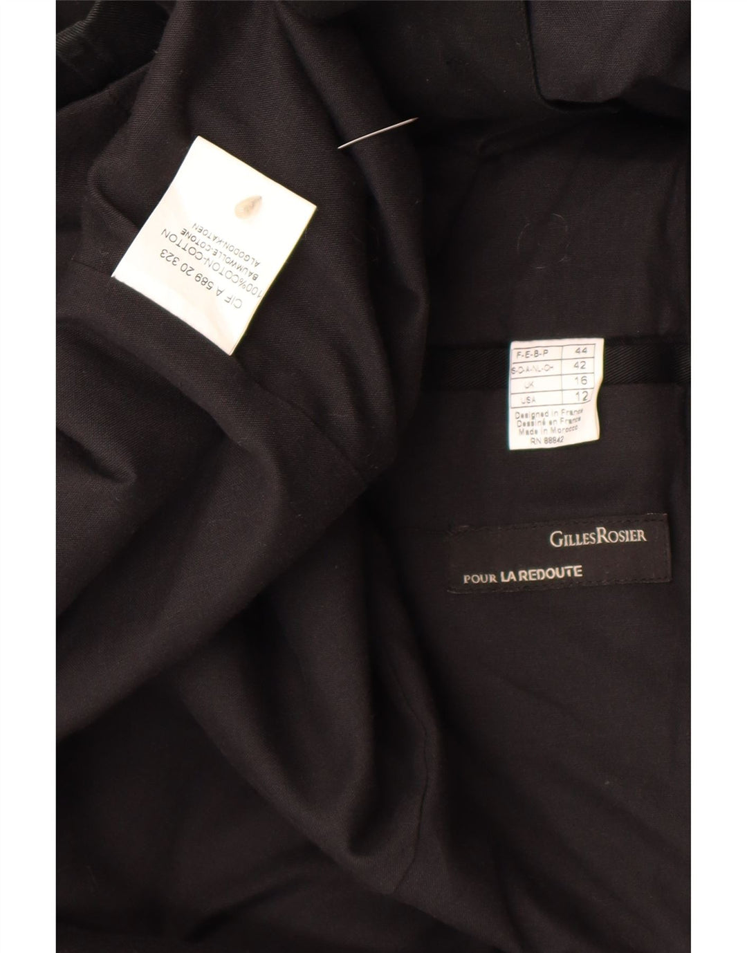 La Redoute Damen Trenchcoat UK 16 Large Schwarze Baumwolle