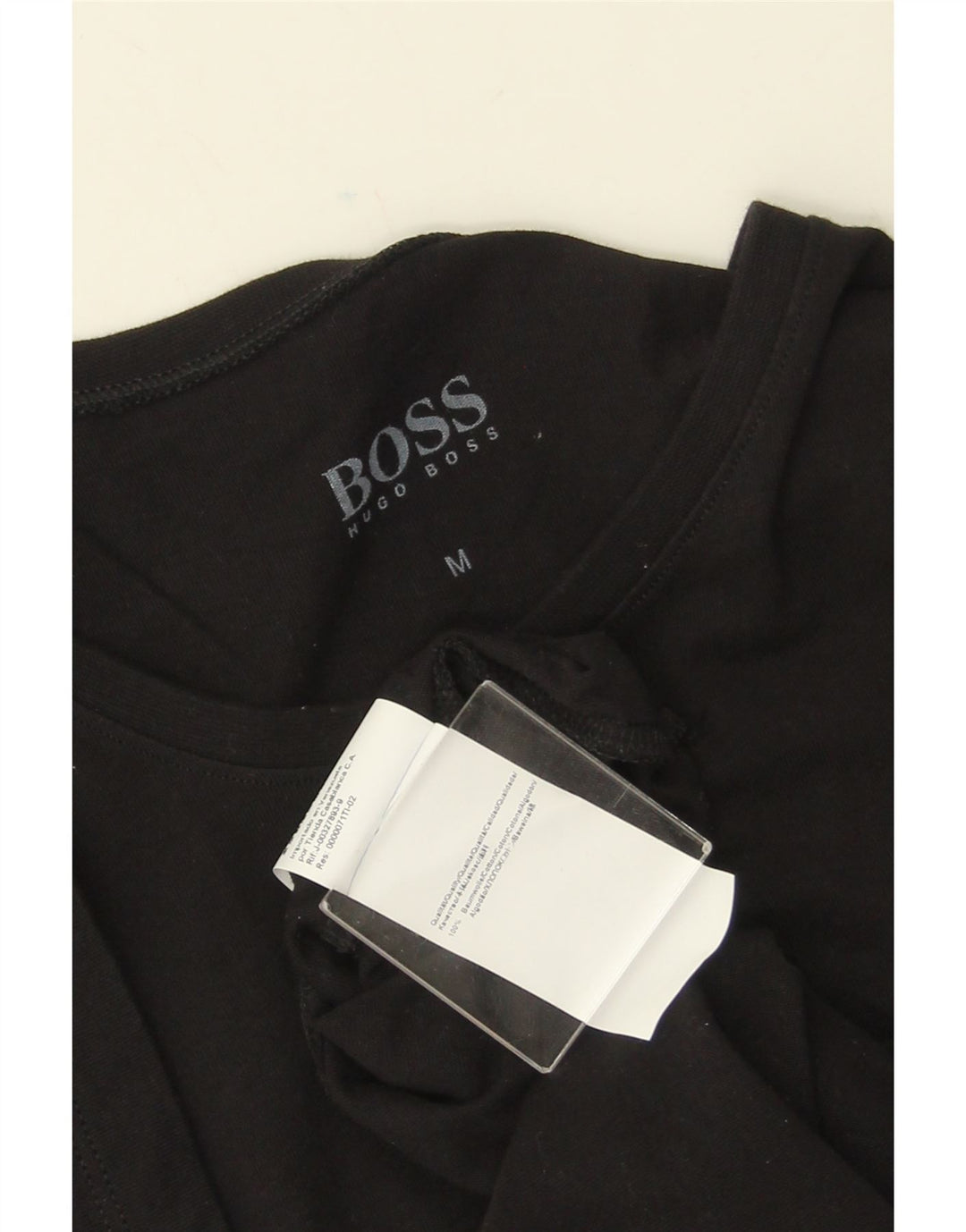 HUGO BOSS Herren T-Shirt Top Medium Schwarz Baumwolle