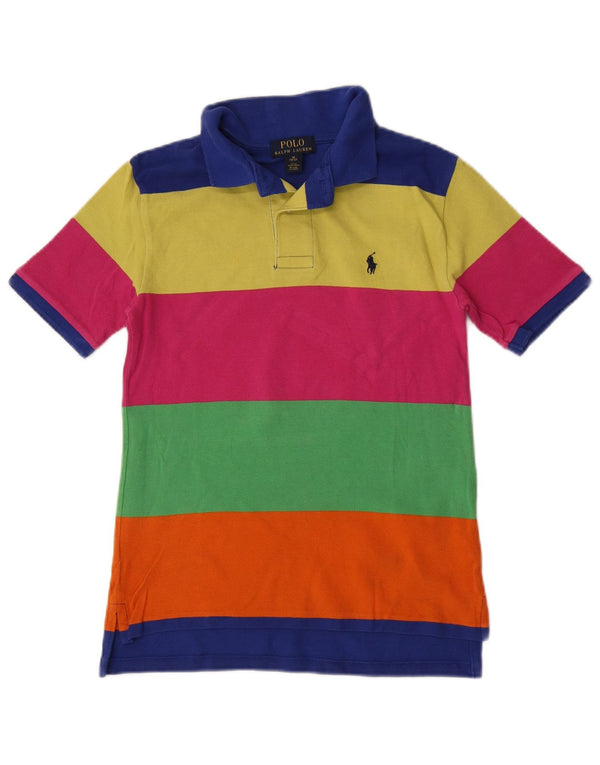 Polo Ralph Lauren Mädchen-Shirt, 10–11 Jahre, mittelgroß, mehrfarbig, gestreift