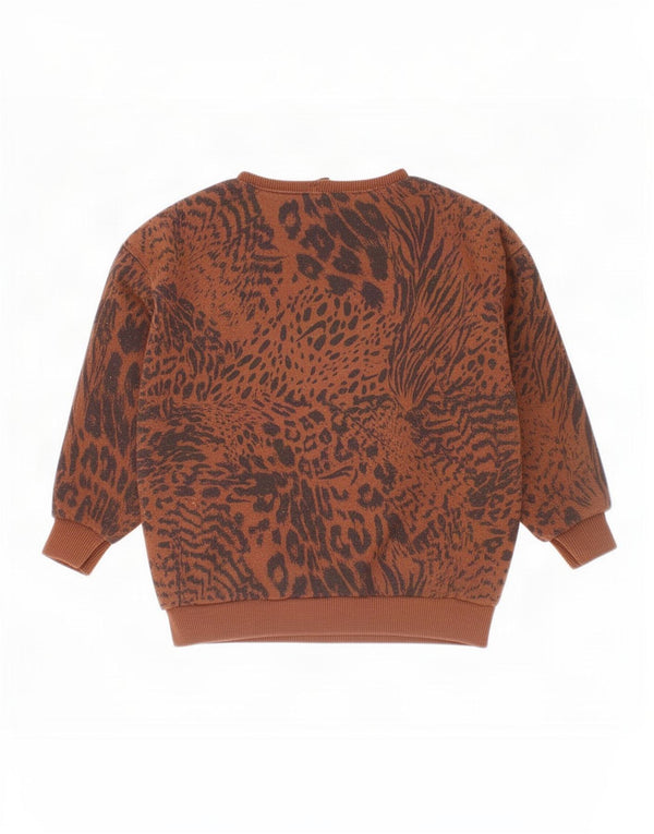 Nike Baby-Mädchen-Sweatshirt mit Grafik, 18–24 Monate, brauner Tierdruck