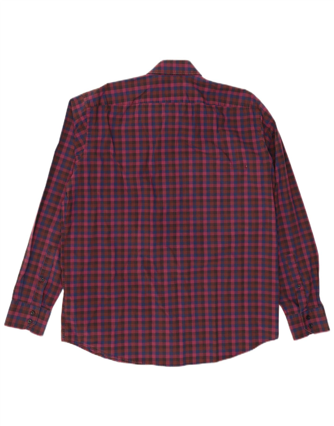 HUGO BOSS Herrenhemd Größe 44 17 1/2 XL Lila kariert