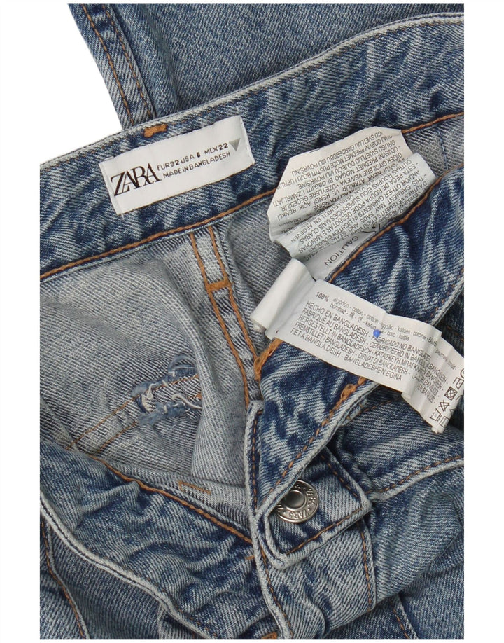 Zara Damen Cargo Flared Jeans EU 32 2XS W22 L32 Blaue Baumwolle