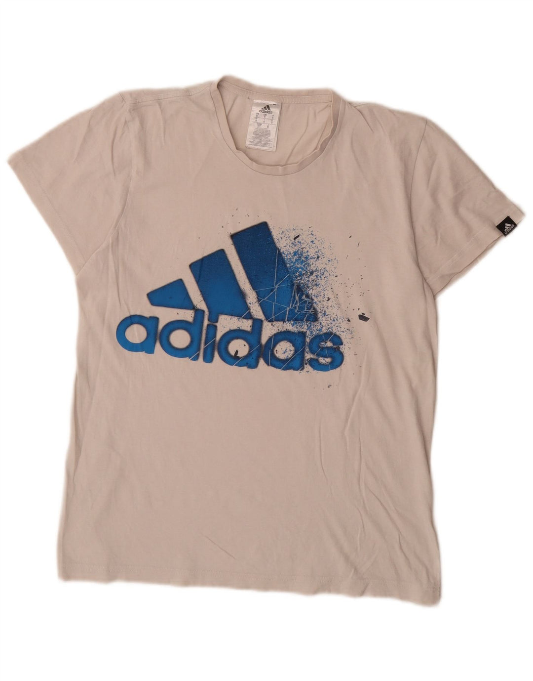 Adidas Herren Grafik T-Shirt Top Small Weiß Baumwolle