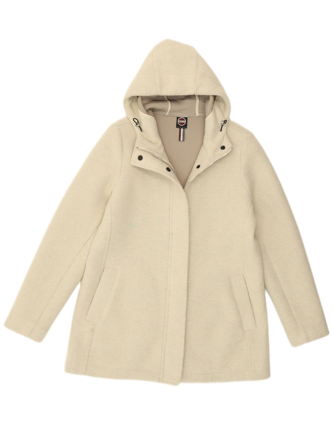 Colmar Damen-Windbreaker-Mantel mit Kapuze, UK 14, Mittel, gebrochenes Weiß