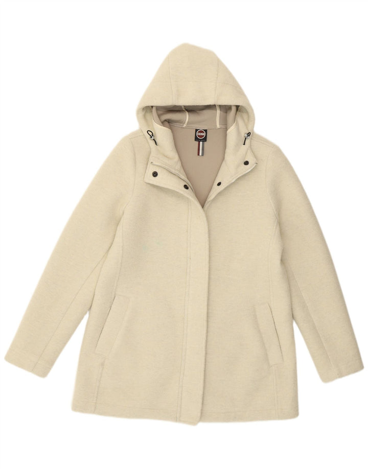 Colmar Damen-Windbreaker-Mantel mit Kapuze, UK 14, Mittel, gebrochenes Weiß