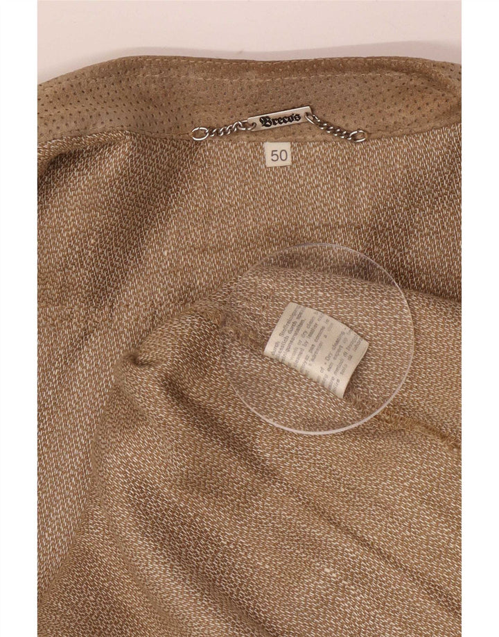 Breco's Herren Bomberjacke IT 50 Large Brown Linen