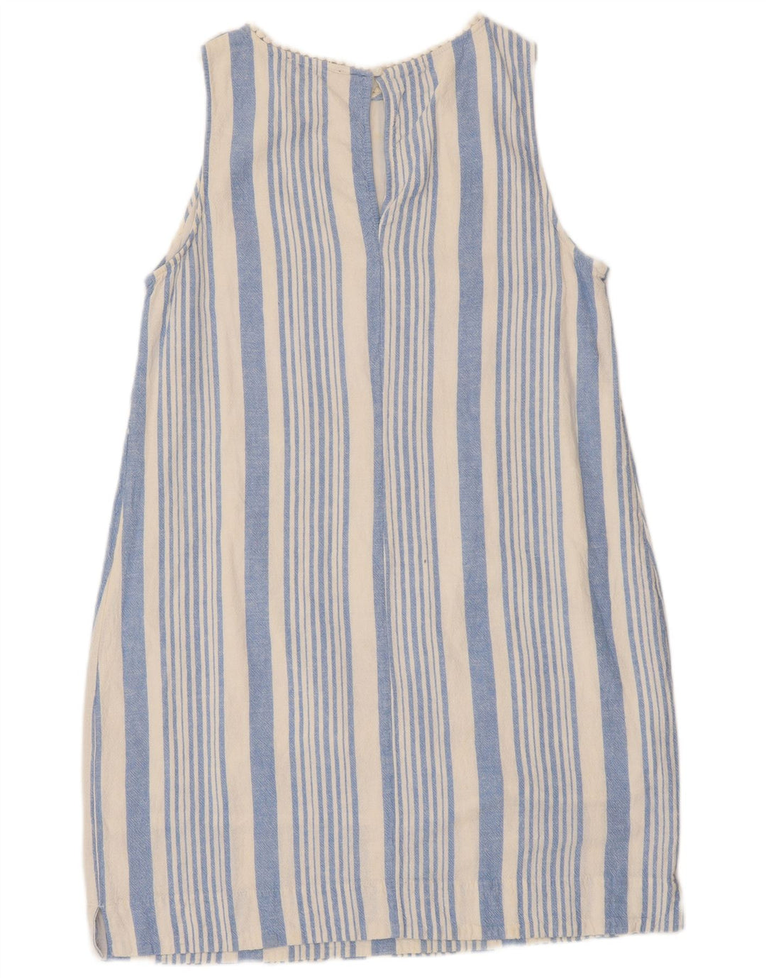 Marks & Spencer Damen ärmelloses Basic-Kleid UK 16 Large Blau gestreift