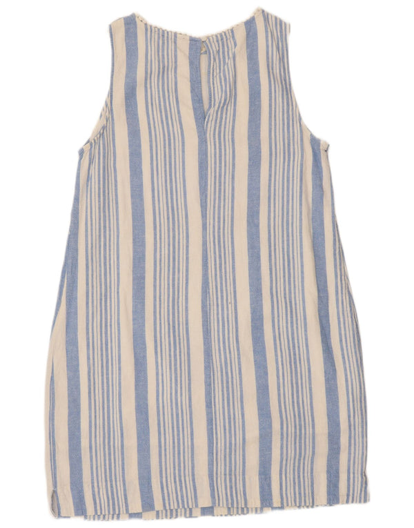 Marks & Spencer Damen ärmelloses Basic-Kleid UK 16 Large Blau gestreift