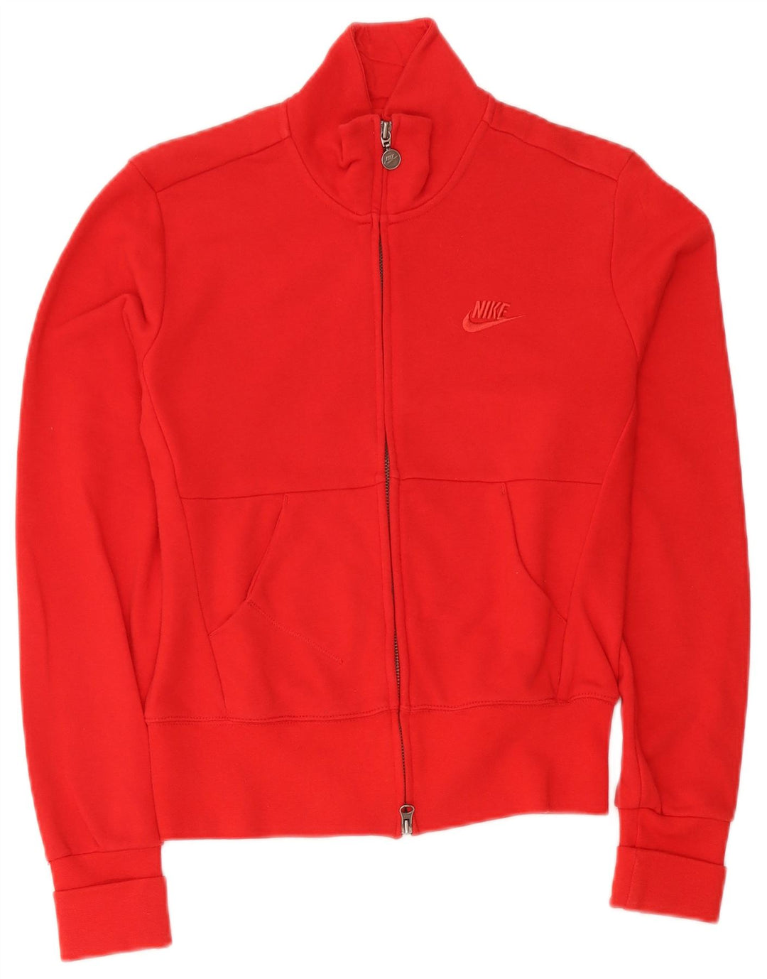 Nike Damen-Trainingsanzug-Top-Jacke UK 10/12 Mittelrot