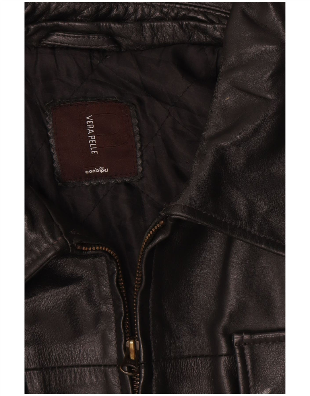 Conbipel Herren Lederjacke UK 40 Großes schwarzes Leder