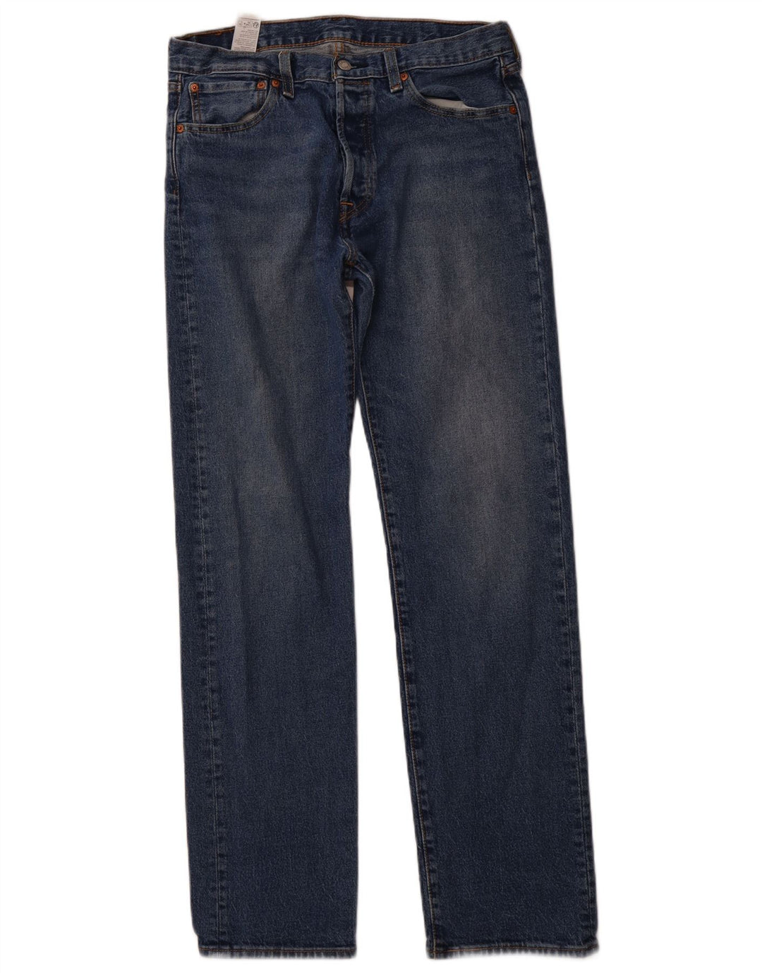 LEVI'S Herren 501 Straight Jeans W32 L34 Blaue Baumwolle