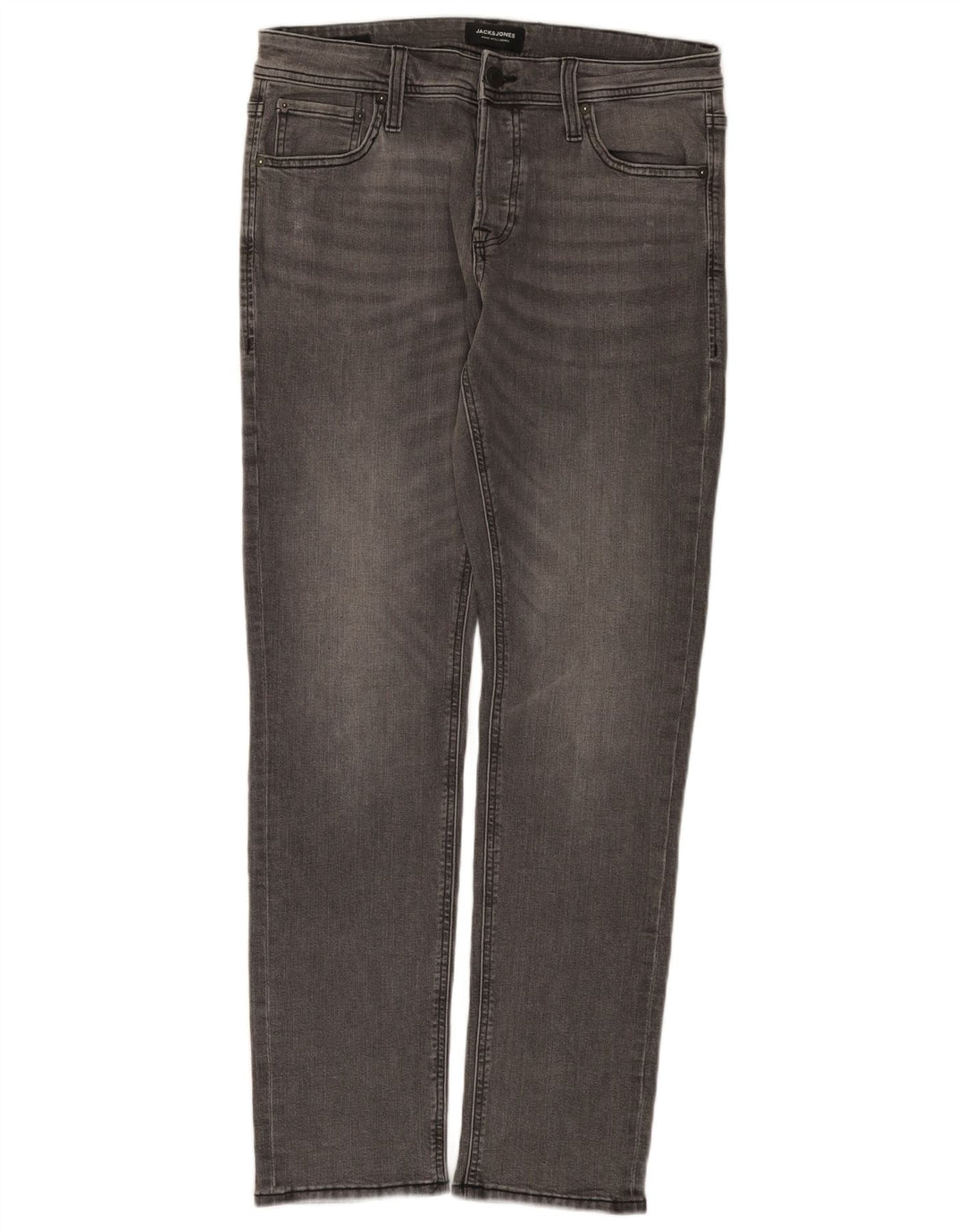 Jack & Jones Herren Slim Jeans W32 L32 Graue Baumwolle