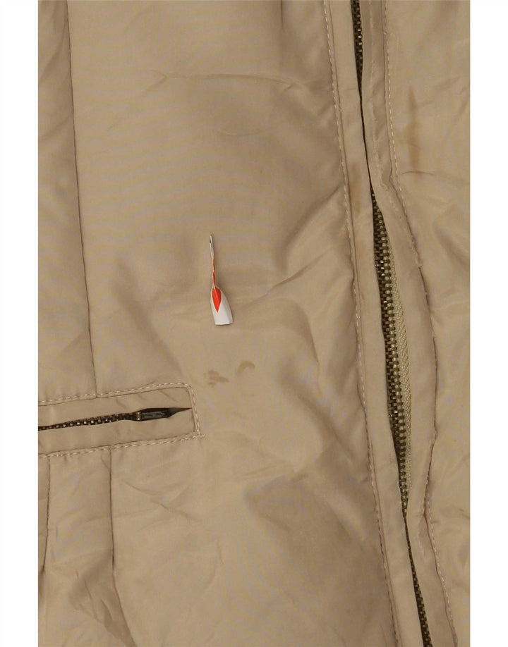 Elisabetta Franchi Damen Wattierte Jacke IT 42 Medium Beige Polyester
