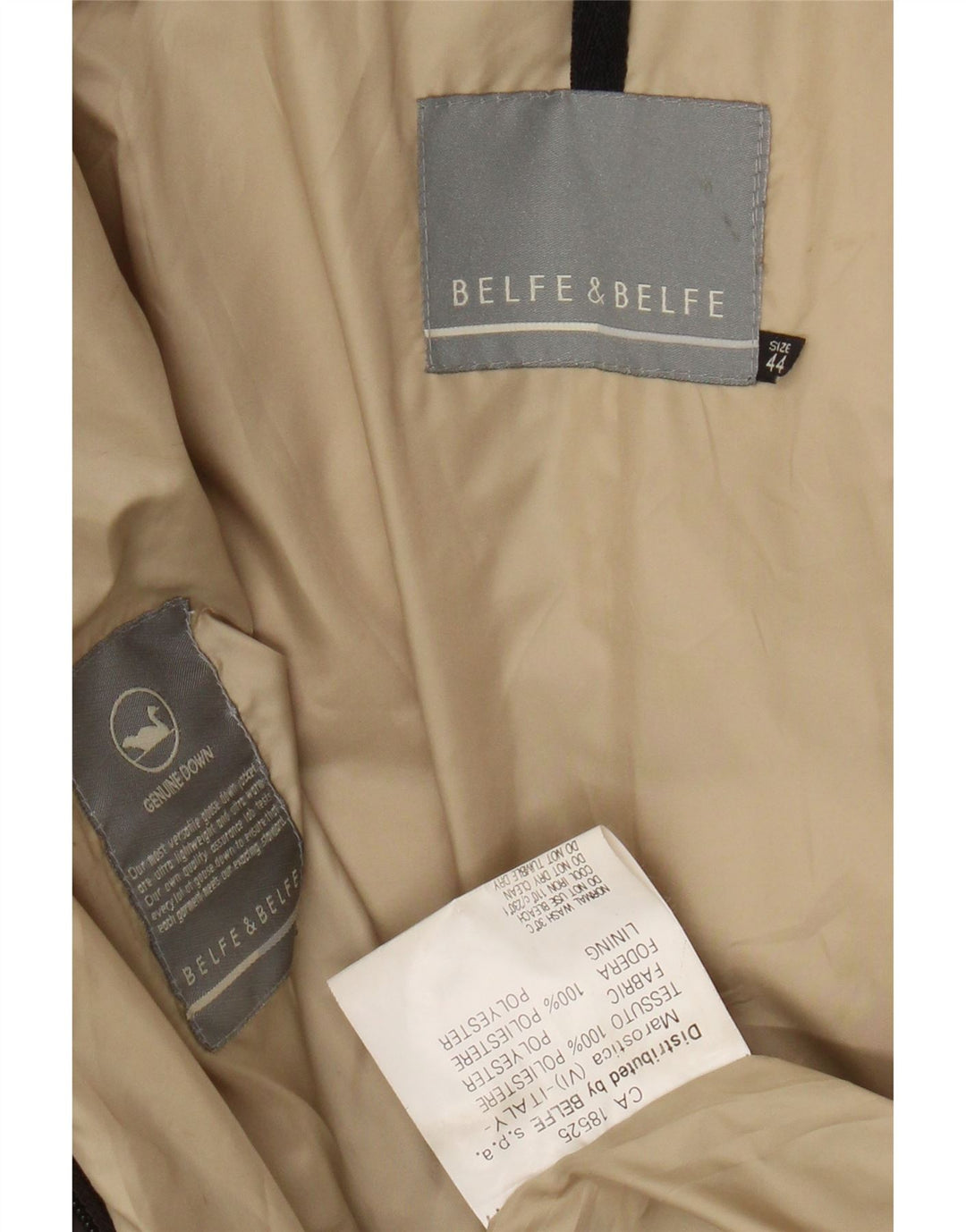 BELFE & BELFE Wattierter Damenmantel IT 44 Mittelbraunes Polyester