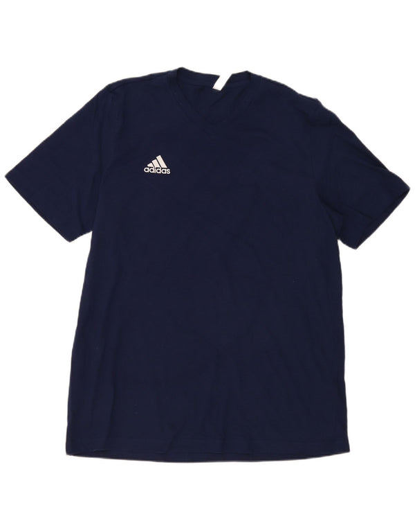 Adidas Herren T-Shirt Top Large Marineblau Baumwolle