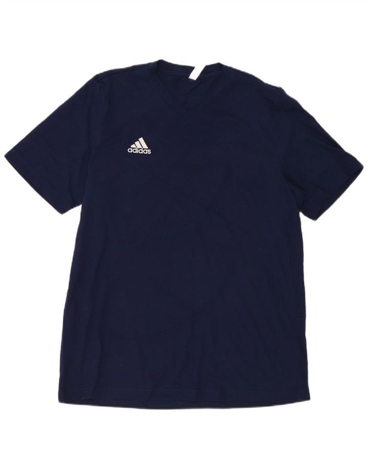 Adidas Herren T-Shirt Top Large Marineblau Baumwolle