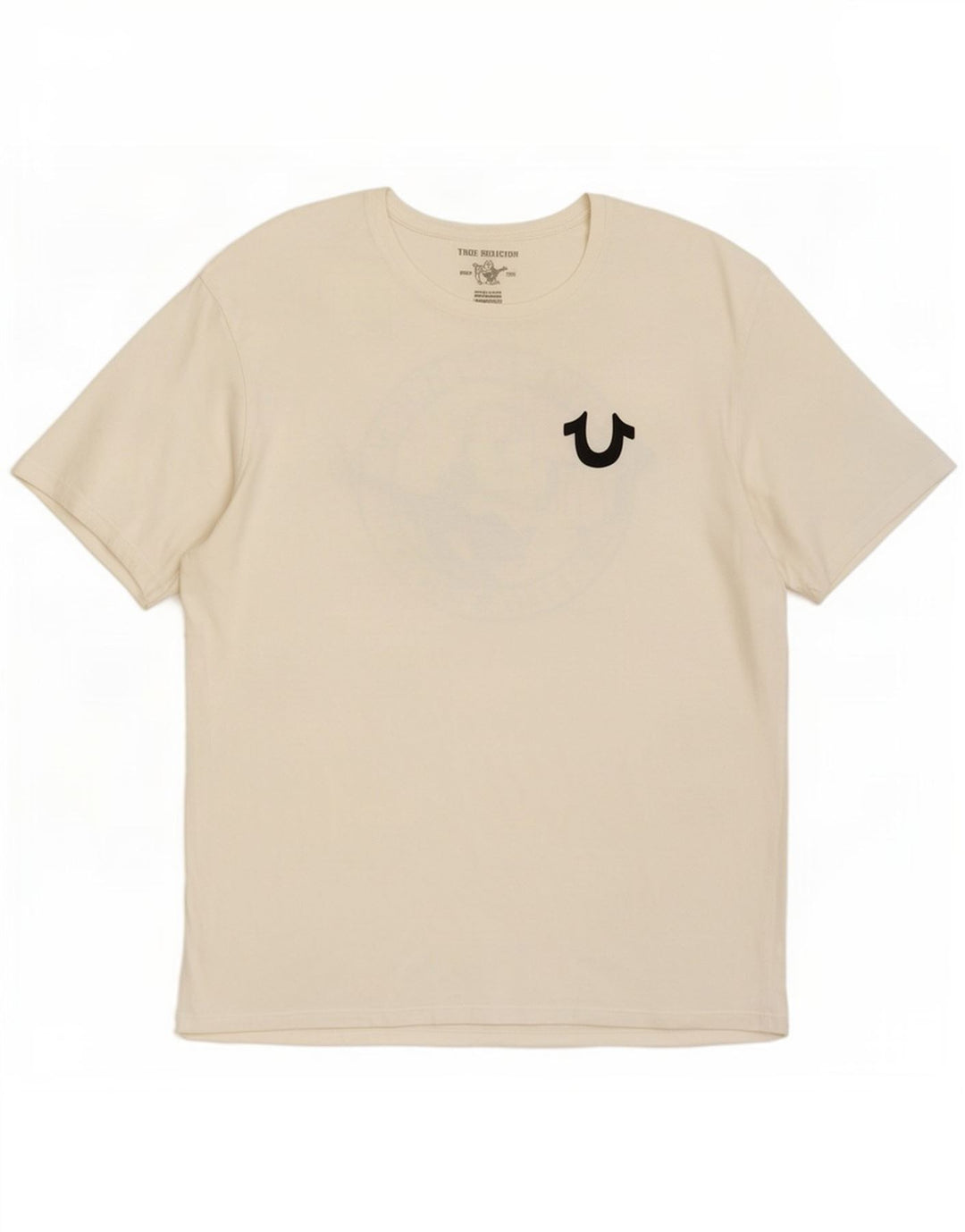 True Religion Herren-T-Shirt mit Grafik, XL, weiße Baumwolle