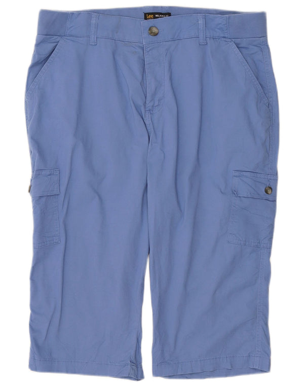 Lee Damen-Cargo-Caprihose mit mittlerer Leibhöhe und entspannter Passform, W38, L16, Blau