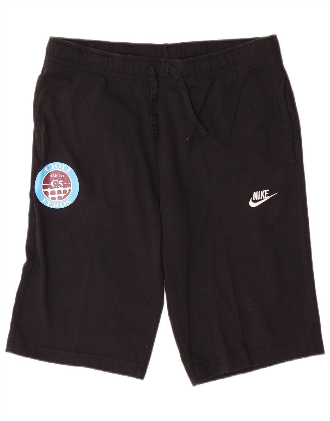 NIKE Herren-Sportshorts, mittelgroß, schwarze Baumwolle