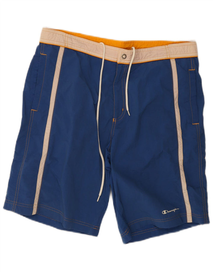 Champion Herren-Badeshorts, mittelgroß, marineblau, Colourblock-Polyamid