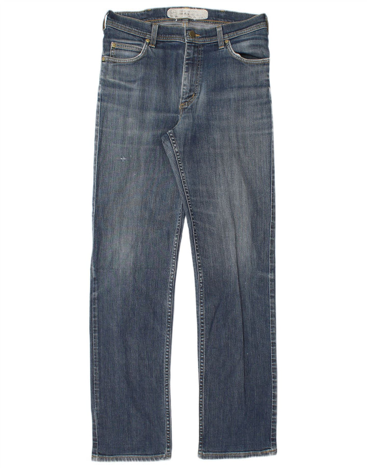 Lee Herren Brooklyn Straight Jeans W31 L32 Blaue Baumwolle