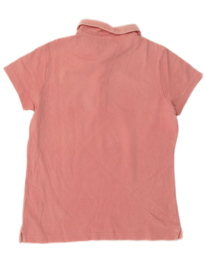 SERGIO TACCHINI Damen Poloshirt UK 12 Mittelrosa Baumwolle