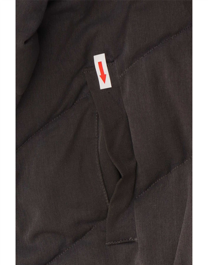 Moncler Damen gepolsterter Mantel, Größe 4, groß, Grau