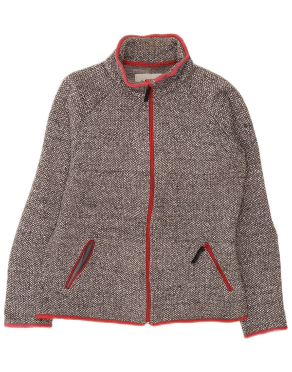 Columbia Damen-Trainingsanzug-Top-Jacke, UK 14, mittelgrau geflecktes Polyester