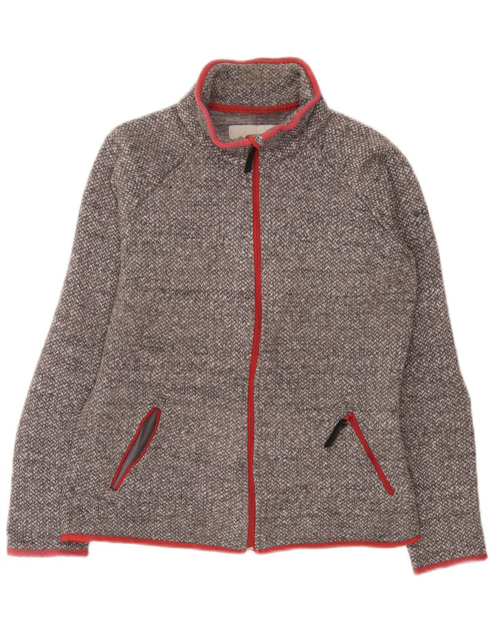 Columbia Damen-Trainingsanzug-Top-Jacke, UK 14, mittelgrau geflecktes Polyester