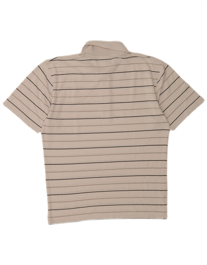 Lacoste Herren-Poloshirt, Größe 4, mittelweiß gestreift