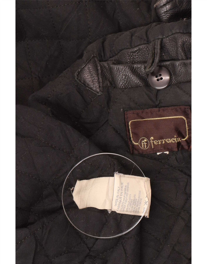 Vintage Herren Lederjacke UK 42 XL Schwarz
