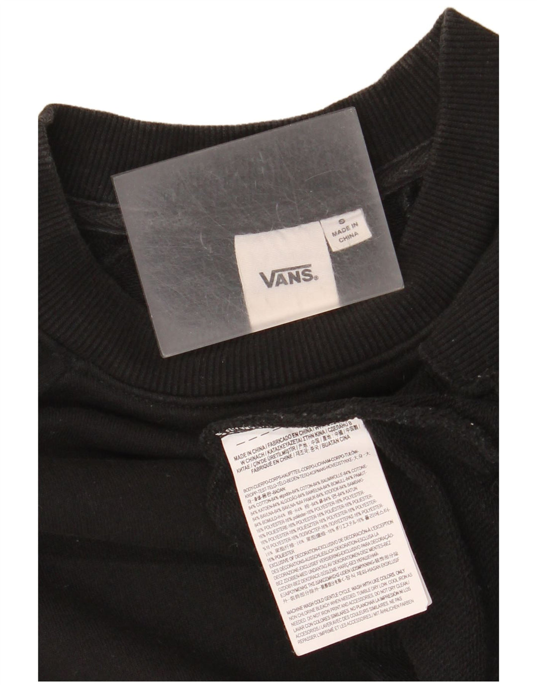 Vans Damen-Sweatshirt mit Grafik-Übergröße, Gr. 10, Größe S, Schwarz, Baumwolle